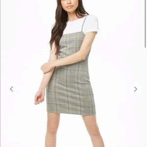 Plaid Check Mini Dress Small
